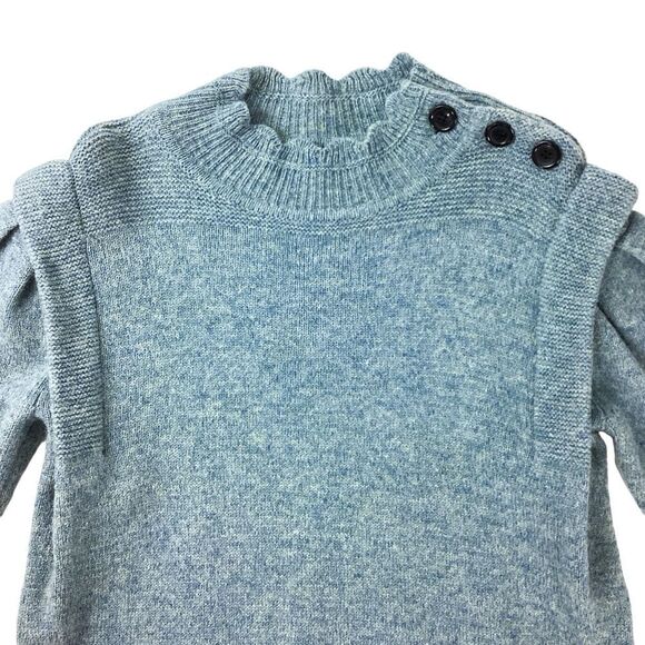 ISABEL MARANT Size 34 Meery Sweater Light Blue Heather Knit Pullover Merry - Picture 4 of 13